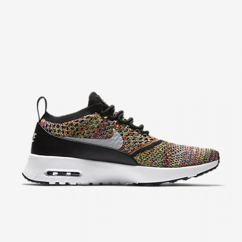Nike Air Max Thea Naisten Ultra Flyknit Black Crimson Kiiltävä Valkoinen Harmaa Susi