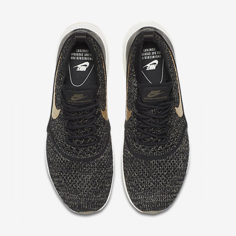 Nike Air Max Thea Naisten Ultra Flyknit Black Metalli Ivory Metallic Gold Star