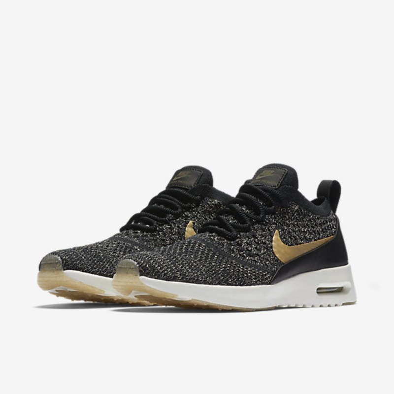 Nike Air Max Thea Naisten Ultra Flyknit Black Metalli Ivory Metallic Gold Star