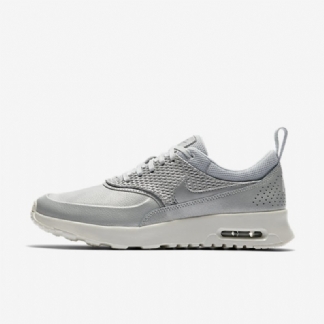 Nike Air Max Thea Premium Leather Naisten Platinum Metallic Purjehdus Pure