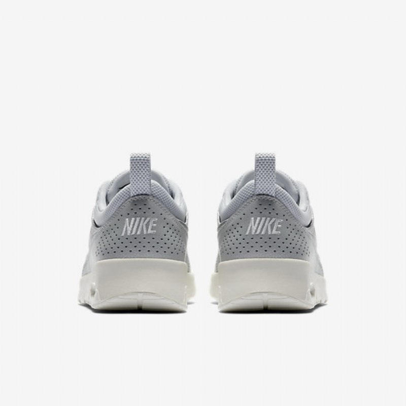 Nike Air Max Thea Premium Leather Naisten Platinum Metallic Purjehdus Pure