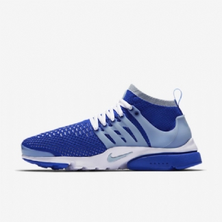 Nike Air Presto Miesten Kengät Ultra Flyknit Sininen Juoksija Harmaa Valkoinen Sävy