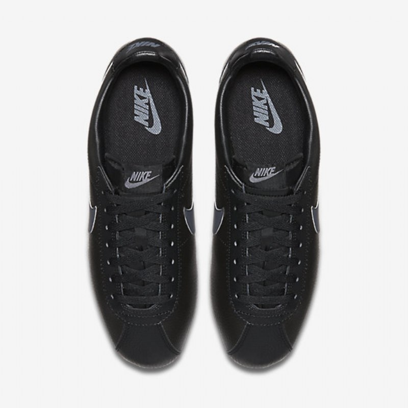 Nike Classic Cortez Leather Miesten Kengät Musta Valkoinen Tummanharmaa