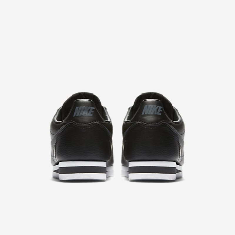 Nike Classic Cortez Leather Miesten Kengät Musta Valkoinen Tummanharmaa