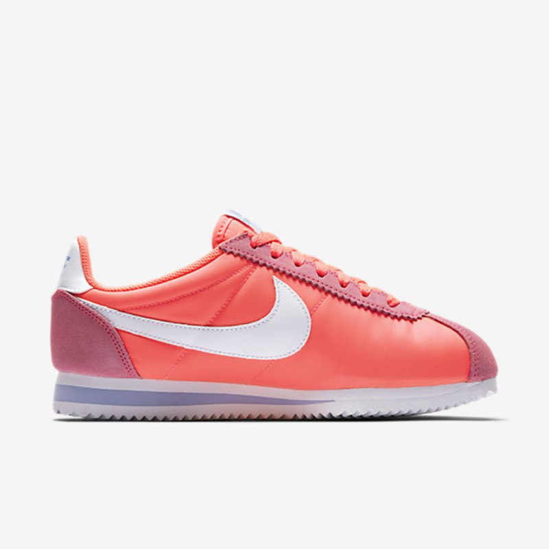 Nike Classic Cortez Nylon 15 Naisten Kengät Ruusujuoksu Alumiinivalkoinen