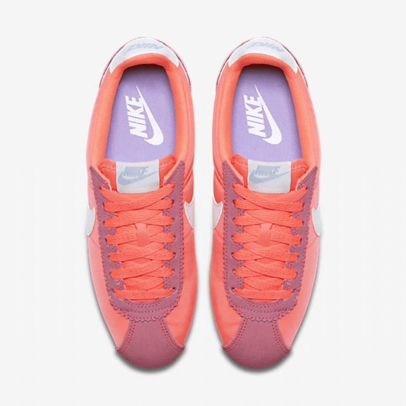 Nike Classic Cortez Nylon 15 Naisten Kengät Ruusujuoksu Alumiinivalkoinen