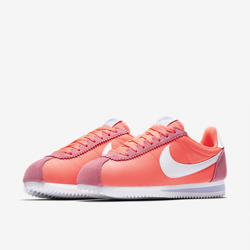 Nike Classic Cortez Nylon 15 Naisten Kengät Ruusujuoksu Alumiinivalkoinen