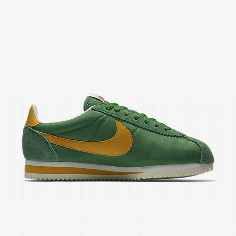 Nike Classic Cortez Nylon Premium -kengät Green Sailing Yellow Ocher