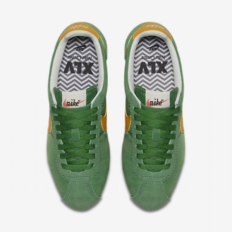 Nike Classic Cortez Nylon Premium -kengät Green Sailing Yellow Ocher