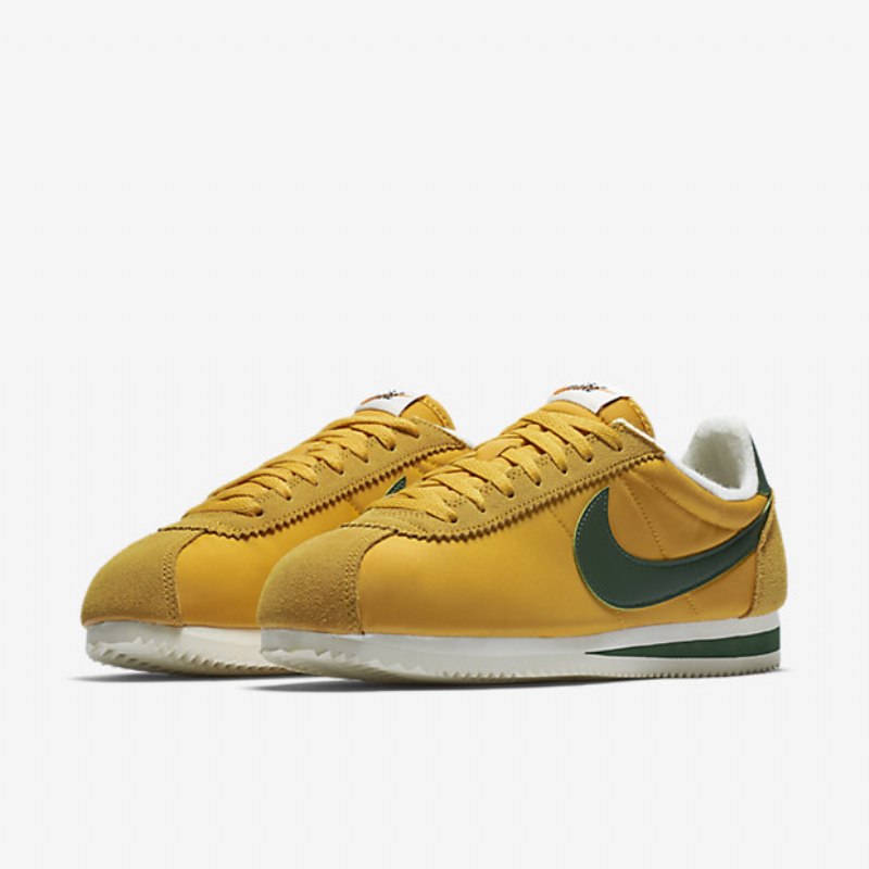 Nike Classic Cortez Nylon Premium Kengät Keltainen Ocher Sailing Green Kurkku