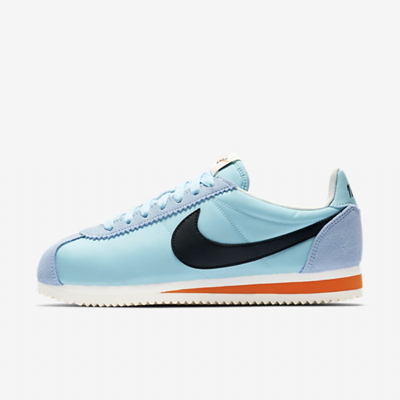 Nike Classic Cortez Nylon Premium Shoes Siniset Still Sailing Safety Oranssi Musta