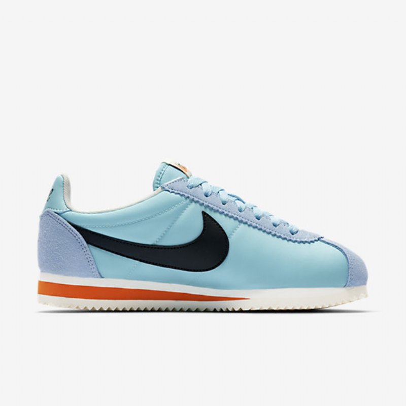 Nike Classic Cortez Nylon Premium Shoes Siniset Still Sailing Safety Oranssi Musta