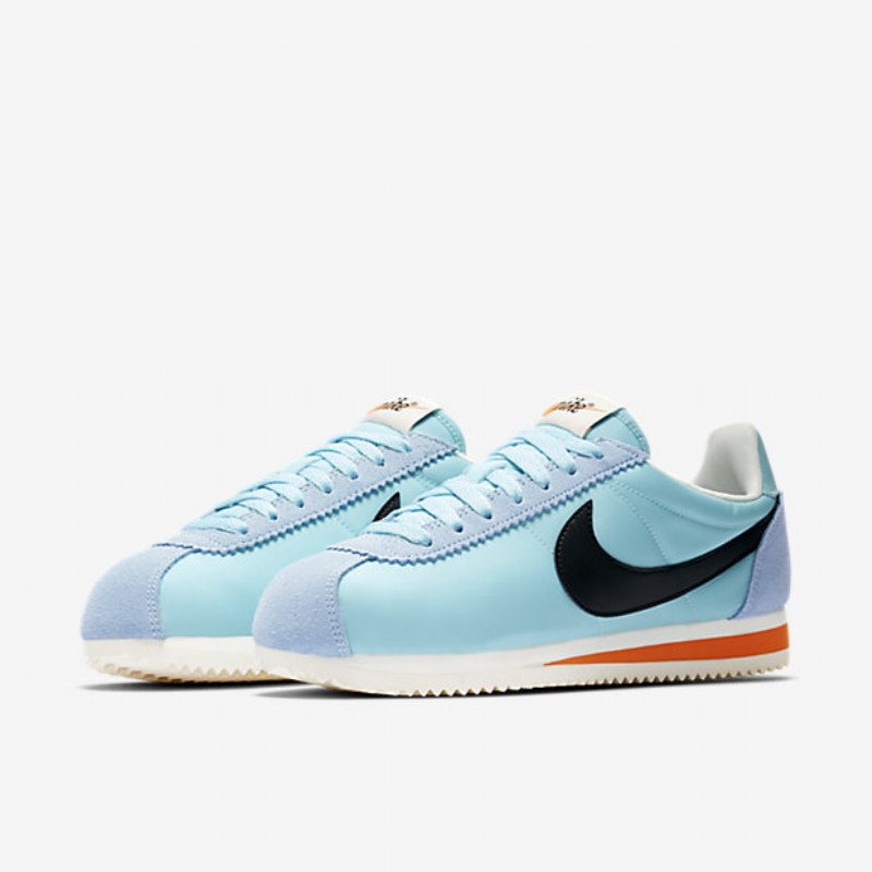 Nike Classic Cortez Nylon Premium Shoes Siniset Still Sailing Safety Oranssi Musta