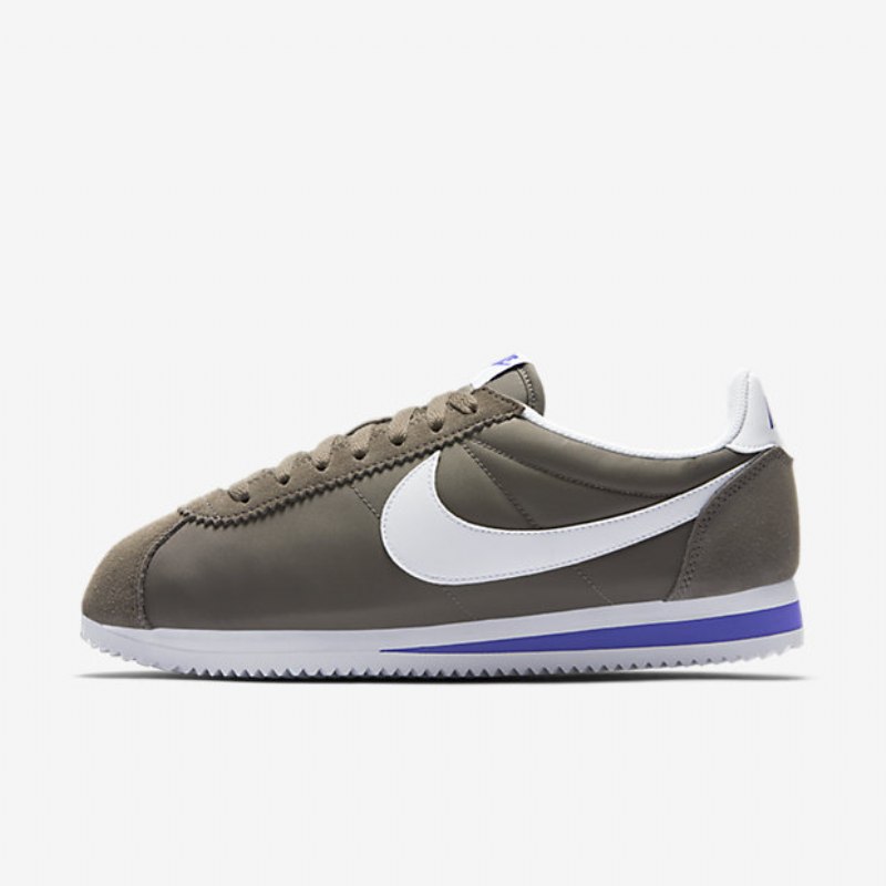 Nike Classic Cortez Nylon Unisex-kengät Dark Mushroom Paramount Sininen Valkoinen