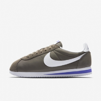 Nike Classic Cortez Nylon Unisex-kengät Dark Mushroom Paramount Sininen Valkoinen