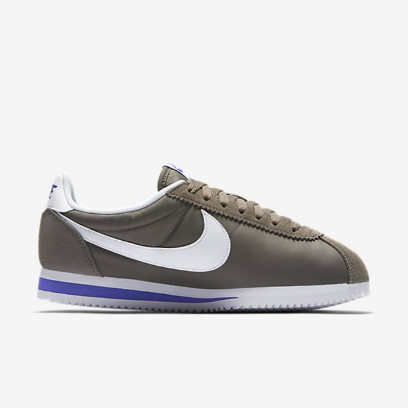 Nike Classic Cortez Nylon Unisex-kengät Dark Mushroom Paramount Sininen Valkoinen