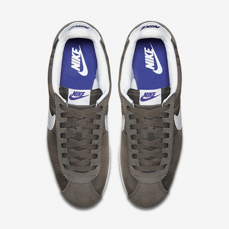 Nike Classic Cortez Nylon Unisex-kengät Dark Mushroom Paramount Sininen Valkoinen
