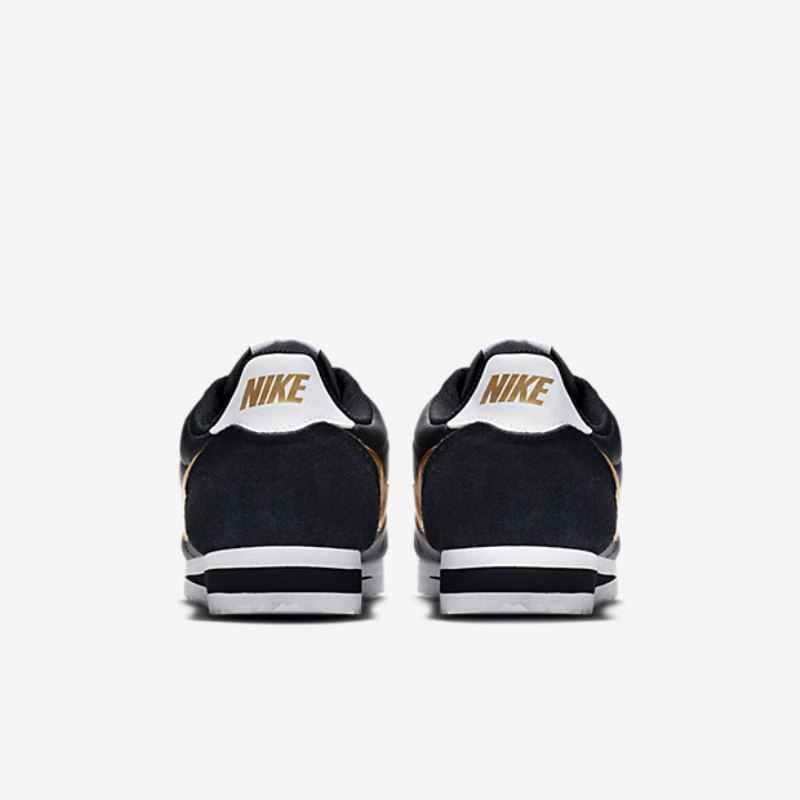 Nike Classic Cortez Nylon Unisex-kengät Musta Valkoinen Metallic Gold