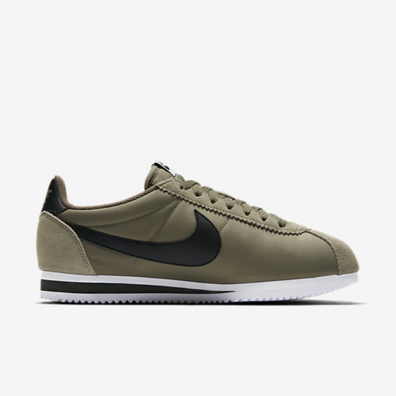 Nike Classic Cortez Nylon Unisex Shoes Trooper White Black