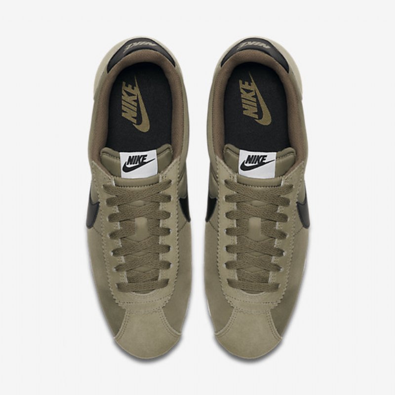 Nike Classic Cortez Nylon Unisex Shoes Trooper White Black
