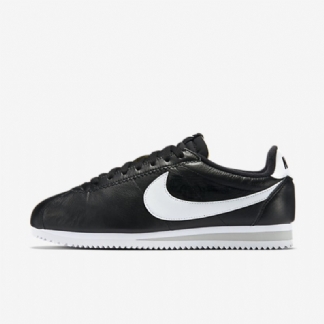 Nike Classic Cortez Premium Unisex -kengät Musta Neutraali Harmaa Valkoinen
