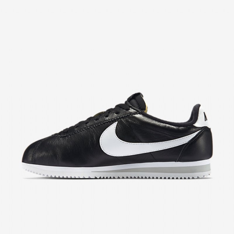 Nike Classic Cortez Premium Unisex -kengät Musta Neutraali Harmaa Valkoinen