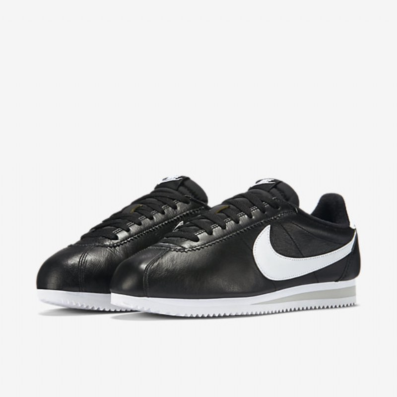 Nike Classic Cortez Premium Unisex -kengät Musta Neutraali Harmaa Valkoinen