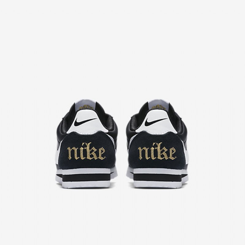 Nike Classic Cortez Xlv Premium -kengät Musta Metallinen Kulta Valkoinen