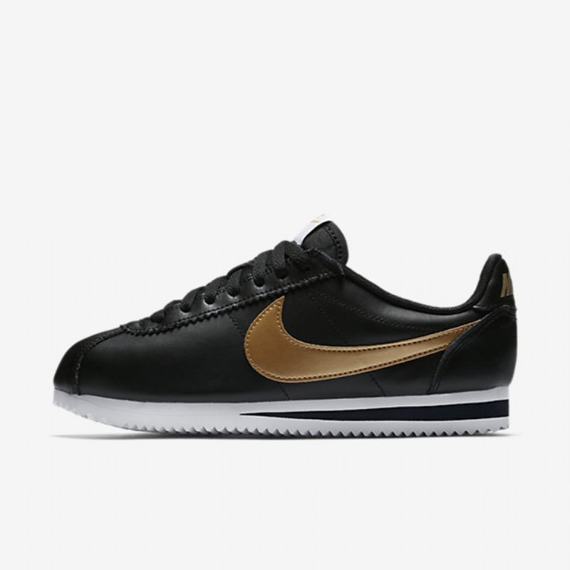 Nike Cortez Classic Naisten Black White Metallic Gold