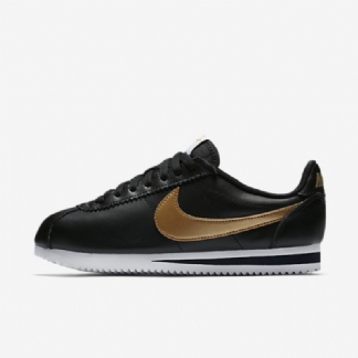 Nike Cortez Classic Naisten Black White Metallic Gold