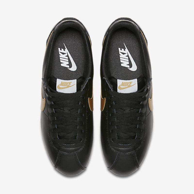 Nike Cortez Classic Naisten Black White Metallic Gold