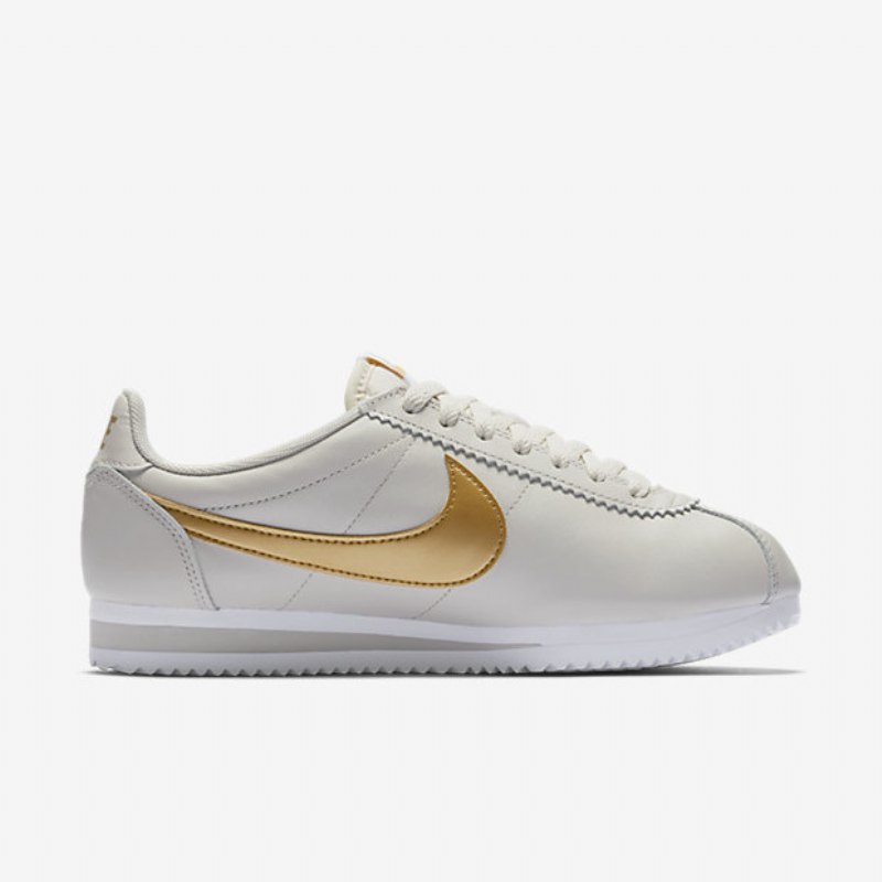 Nike Cortez Classic Naisten Light Bone White Metallic Gold