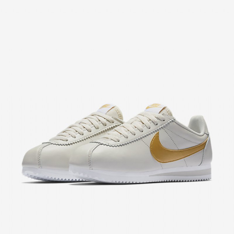 Nike Cortez Classic Naisten Light Bone White Metallic Gold