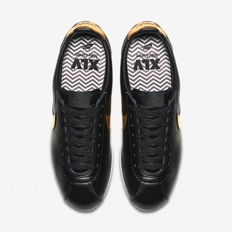 Nike Cortez Classic Premium Miesten Kengät Musta Valkoinen Metallic Gold