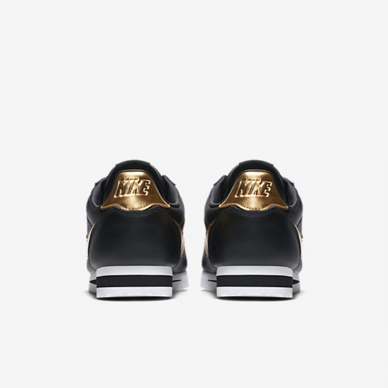 Nike Cortez Classic Premium Miesten Kengät Musta Valkoinen Metallic Gold
