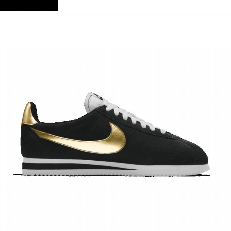 Nike Cortez Kengät Musta Metallinen Kulta Valkoinen