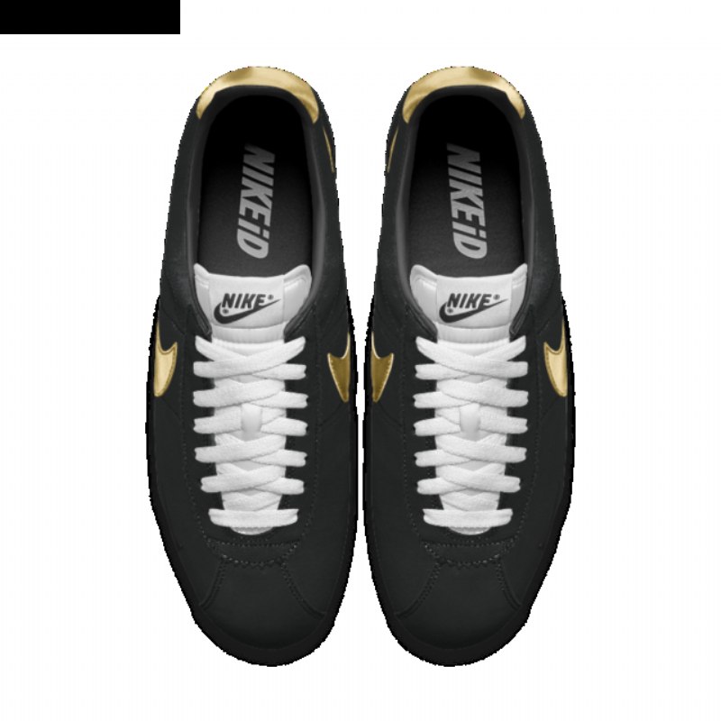 Nike Cortez Kengät Musta Metallinen Kulta Valkoinen