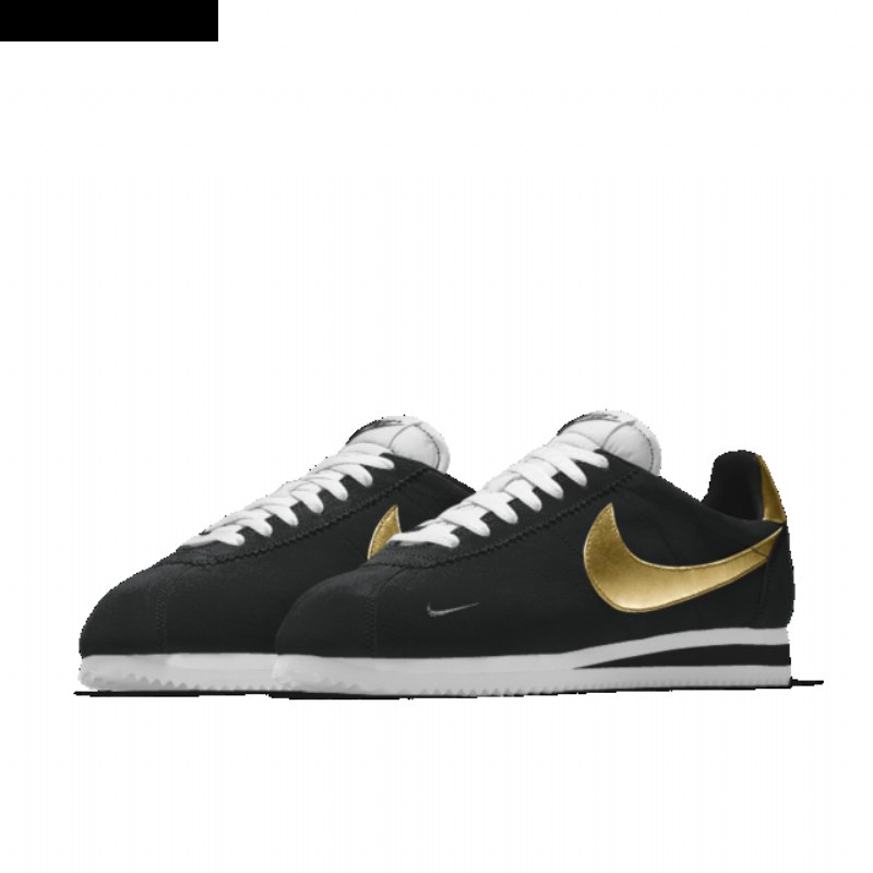 Nike Cortez Kengät Musta Metallinen Kulta Valkoinen