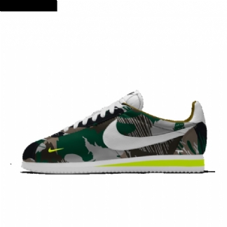 Nike Cortez Shoes Leaf Camo White Volt