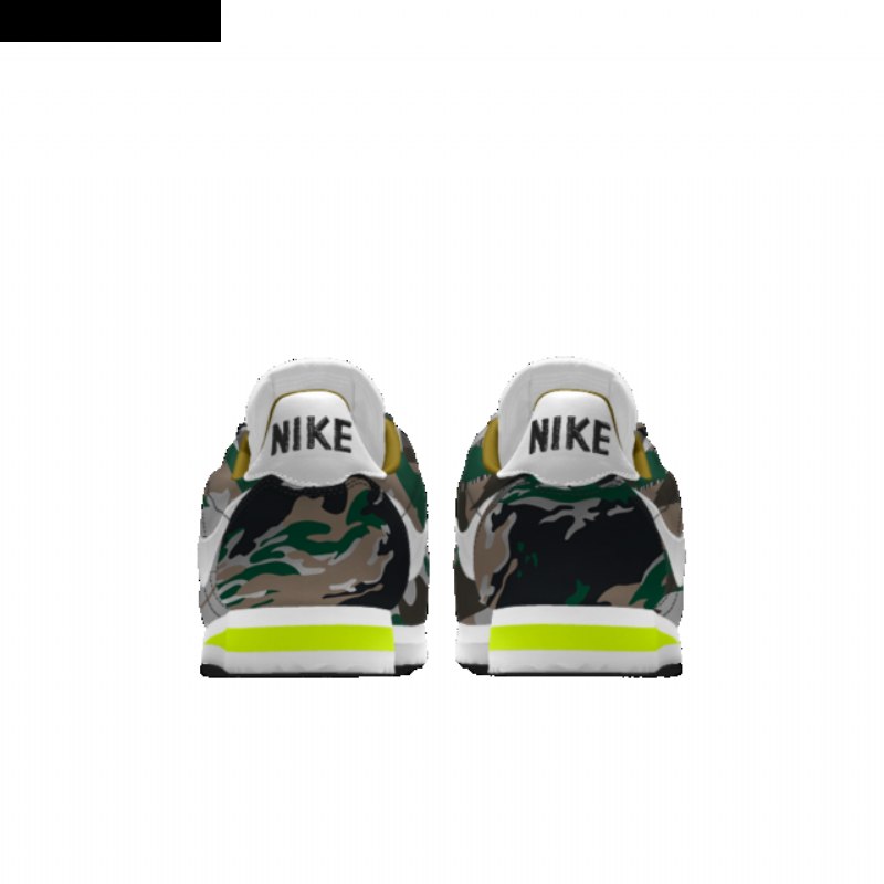 Nike Cortez Shoes Leaf Camo White Volt