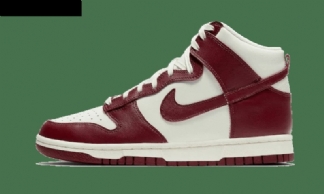Nike Dunk High Sail Team Red