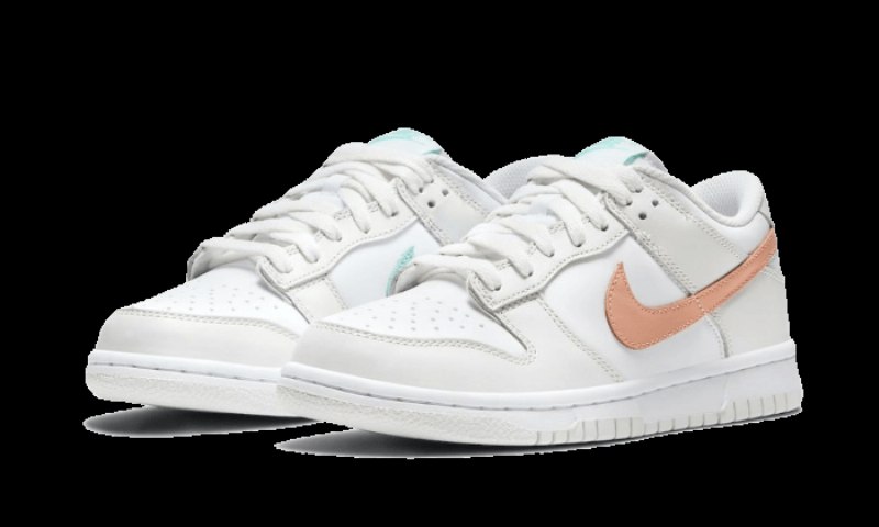 Nike Dunk Low White Bone Peach Aqua