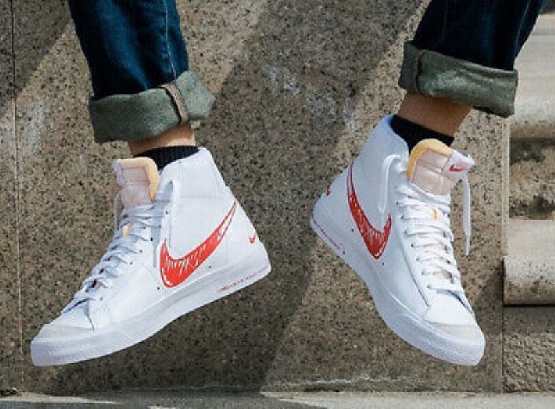 Nike Mid Sketch Red Swoosh Blazer