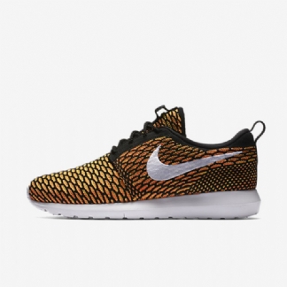 Nike Roshe Flyknit Miesten Musta Total Orange Volt White
