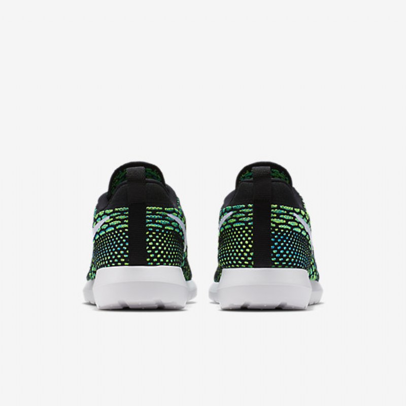 Nike Roshe Flyknit Miesten Musta Vihreä Voltage Volt Valkoinen