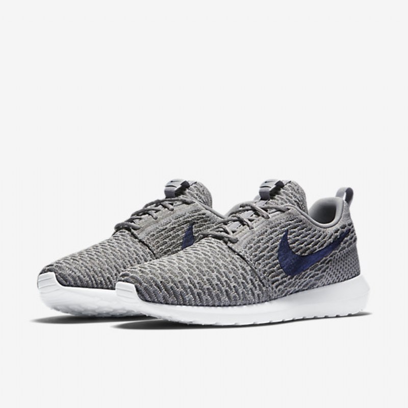Nike Roshe Flyknit Miesten Vaaleanhiilenharmaa Susi Tummanharmaa Tumma Obsidiaani