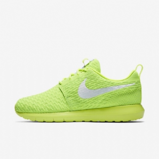 Nike Roshe Flyknit Miesten Volt Electric Green White