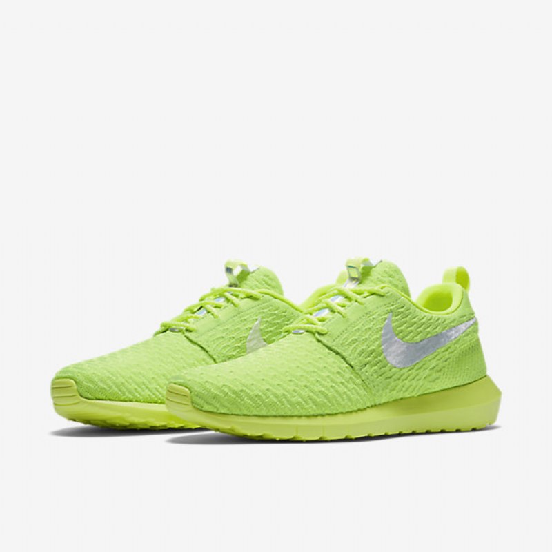 Nike Roshe Flyknit Miesten Volt Electric Green White