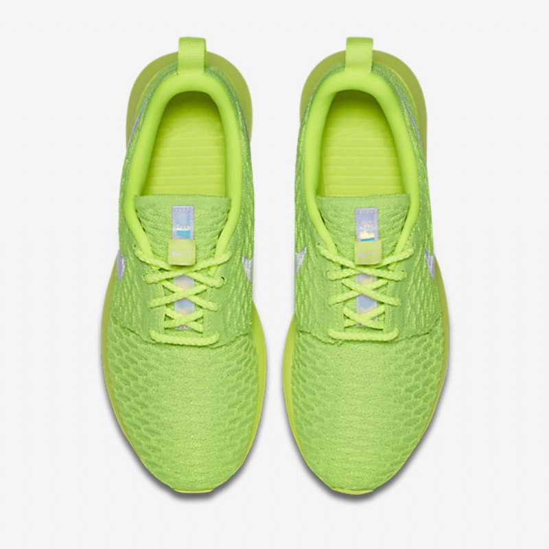 Nike Roshe Flyknit Nm Kengät Volt Electric Vihreä Valkoinen