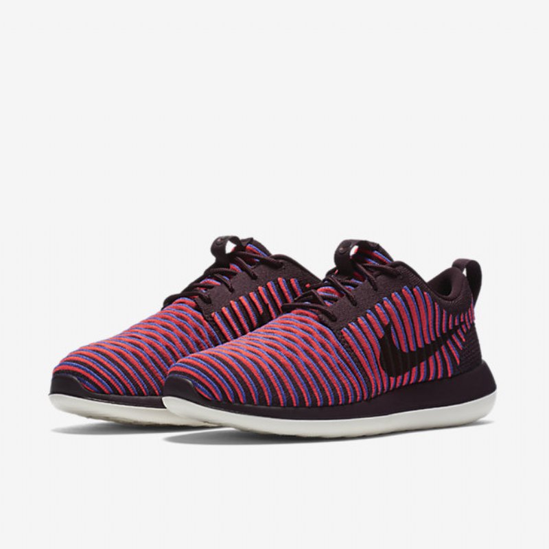 Nike Roshe Flyknit Two Shoes Bordeaux Syvä Kirkas Crimson Purple Persian